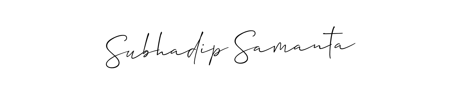 Make a beautiful signature design for name Subhadip Samanta. With this signature (Allison_Script) style, you can create a handwritten signature for free. Subhadip Samanta signature style 2 images and pictures png