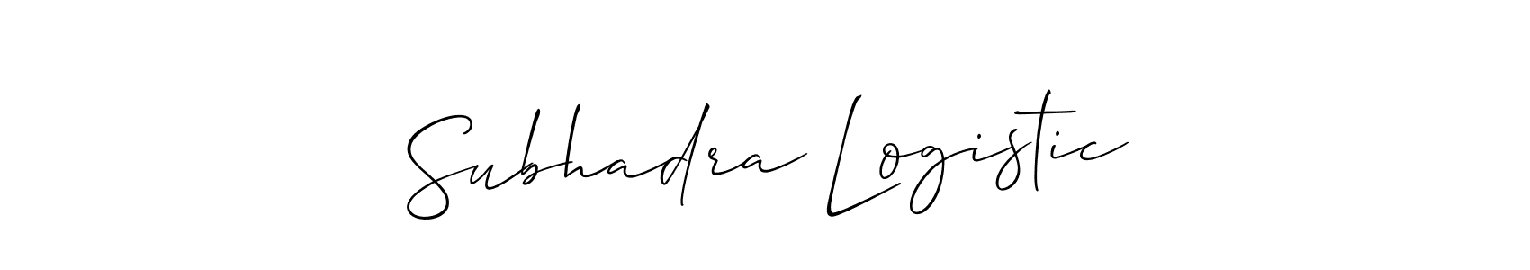 How to Draw Subhadra Logistic signature style? Allison_Script is a latest design signature styles for name Subhadra Logistic. Subhadra Logistic signature style 2 images and pictures png