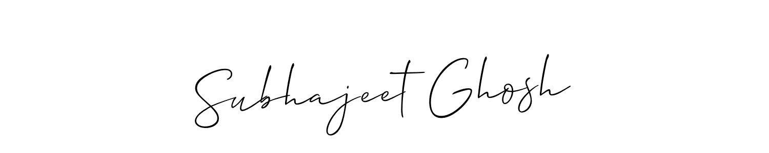 The best way (Allison_Script) to make a short signature is to pick only two or three words in your name. The name Subhajeet Ghosh include a total of six letters. For converting this name. Subhajeet Ghosh signature style 2 images and pictures png