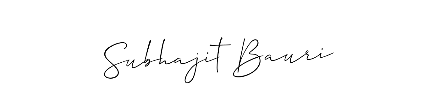 Allison_Script is a professional signature style that is perfect for those who want to add a touch of class to their signature. It is also a great choice for those who want to make their signature more unique. Get Subhajit Bauri name to fancy signature for free. Subhajit Bauri signature style 2 images and pictures png