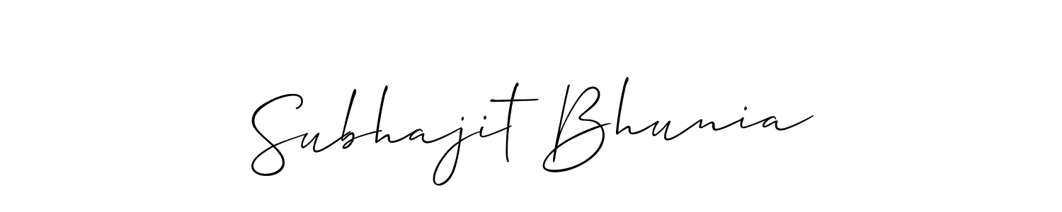 Create a beautiful signature design for name Subhajit Bhunia. With this signature (Allison_Script) fonts, you can make a handwritten signature for free. Subhajit Bhunia signature style 2 images and pictures png