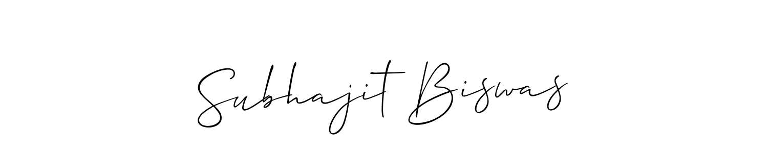 Also we have Subhajit Biswas name is the best signature style. Create professional handwritten signature collection using Allison_Script autograph style. Subhajit Biswas signature style 2 images and pictures png