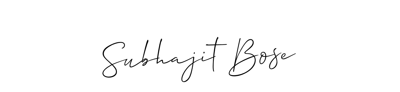 Make a short Subhajit Bose signature style. Manage your documents anywhere anytime using Allison_Script. Create and add eSignatures, submit forms, share and send files easily. Subhajit Bose signature style 2 images and pictures png
