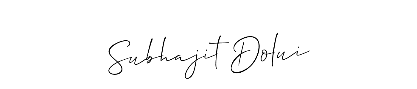 Create a beautiful signature design for name Subhajit Dolui. With this signature (Allison_Script) fonts, you can make a handwritten signature for free. Subhajit Dolui signature style 2 images and pictures png