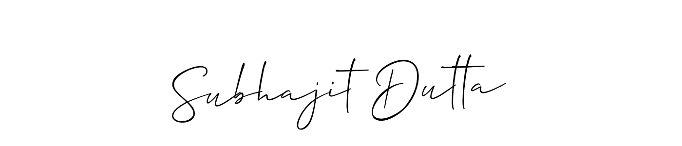 Design your own signature with our free online signature maker. With this signature software, you can create a handwritten (Allison_Script) signature for name Subhajit Dutta. Subhajit Dutta signature style 2 images and pictures png