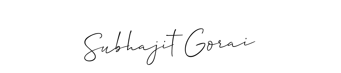 Also You can easily find your signature by using the search form. We will create Subhajit Gorai name handwritten signature images for you free of cost using Allison_Script sign style. Subhajit Gorai signature style 2 images and pictures png