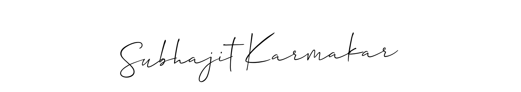 You can use this online signature creator to create a handwritten signature for the name Subhajit Karmakar. This is the best online autograph maker. Subhajit Karmakar signature style 2 images and pictures png