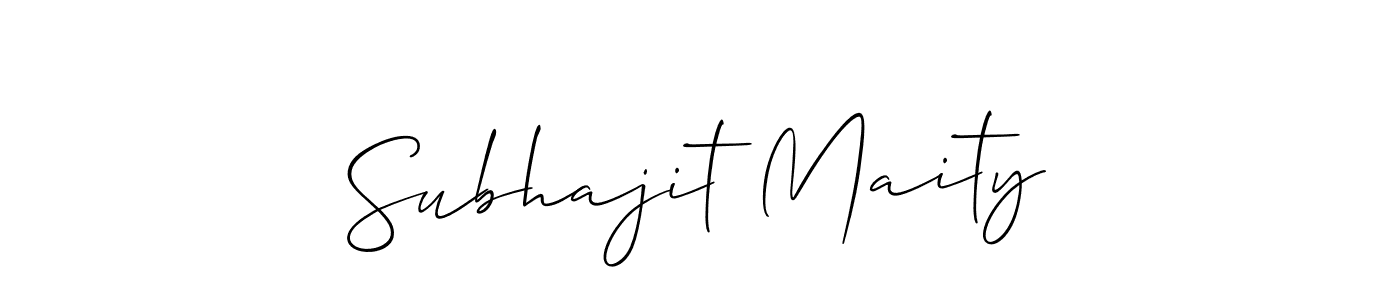 Use a signature maker to create a handwritten signature online. With this signature software, you can design (Allison_Script) your own signature for name Subhajit Maity. Subhajit Maity signature style 2 images and pictures png