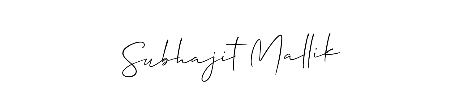 You should practise on your own different ways (Allison_Script) to write your name (Subhajit Mallik) in signature. don't let someone else do it for you. Subhajit Mallik signature style 2 images and pictures png