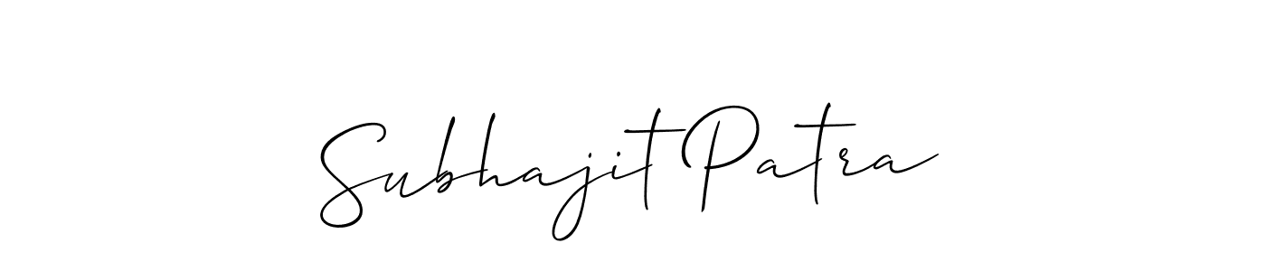 How to make Subhajit Patra name signature. Use Allison_Script style for creating short signs online. This is the latest handwritten sign. Subhajit Patra signature style 2 images and pictures png