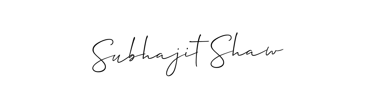 Also we have Subhajit Shaw name is the best signature style. Create professional handwritten signature collection using Allison_Script autograph style. Subhajit Shaw signature style 2 images and pictures png