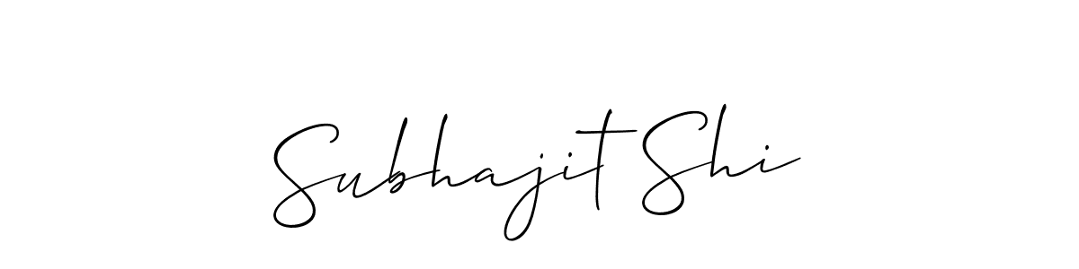 Also You can easily find your signature by using the search form. We will create Subhajit Shi name handwritten signature images for you free of cost using Allison_Script sign style. Subhajit Shi signature style 2 images and pictures png