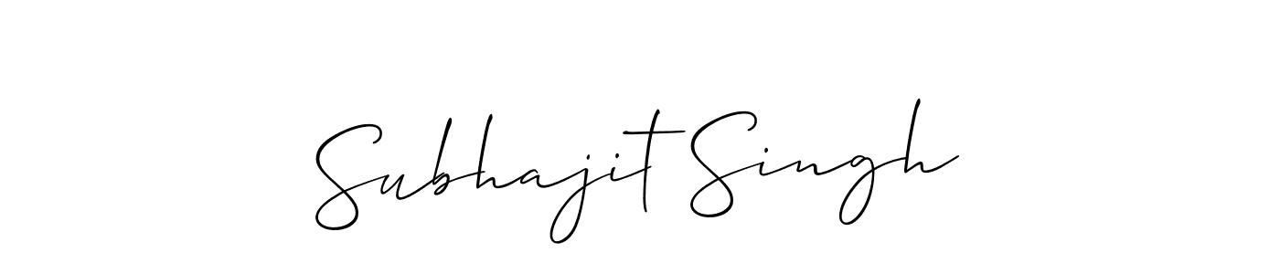 Also we have Subhajit Singh name is the best signature style. Create professional handwritten signature collection using Allison_Script autograph style. Subhajit Singh signature style 2 images and pictures png