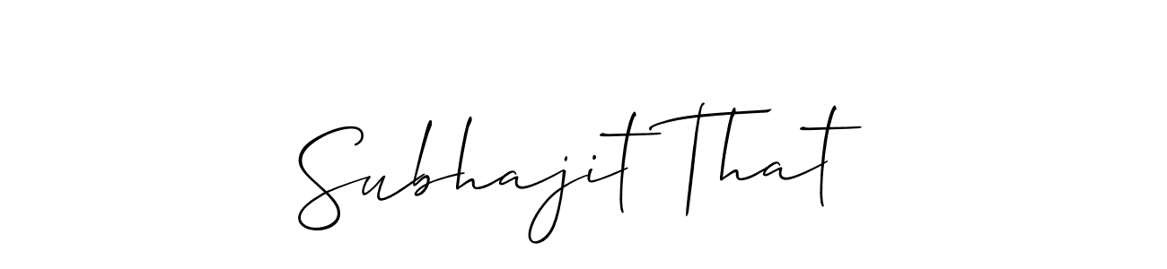 Also we have Subhajit That name is the best signature style. Create professional handwritten signature collection using Allison_Script autograph style. Subhajit That signature style 2 images and pictures png