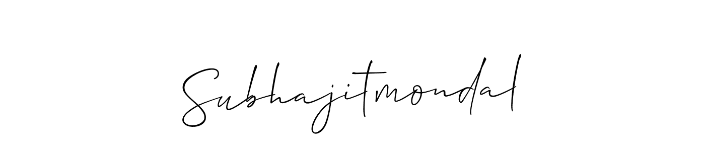 How to make Subhajitmondal signature? Allison_Script is a professional autograph style. Create handwritten signature for Subhajitmondal name. Subhajitmondal signature style 2 images and pictures png