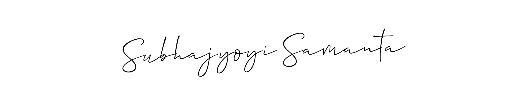 if you are searching for the best signature style for your name Subhajyoyi Samanta. so please give up your signature search. here we have designed multiple signature styles  using Allison_Script. Subhajyoyi Samanta signature style 2 images and pictures png