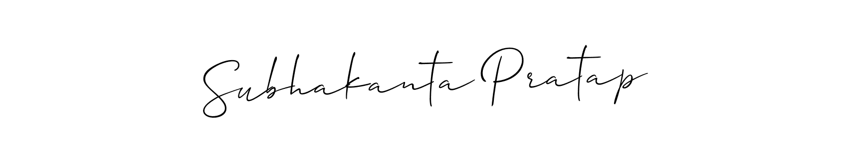 Similarly Allison_Script is the best handwritten signature design. Signature creator online .You can use it as an online autograph creator for name Subhakanta Pratap. Subhakanta Pratap signature style 2 images and pictures png