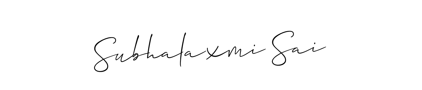 Also we have Subhalaxmi Sai name is the best signature style. Create professional handwritten signature collection using Allison_Script autograph style. Subhalaxmi Sai signature style 2 images and pictures png