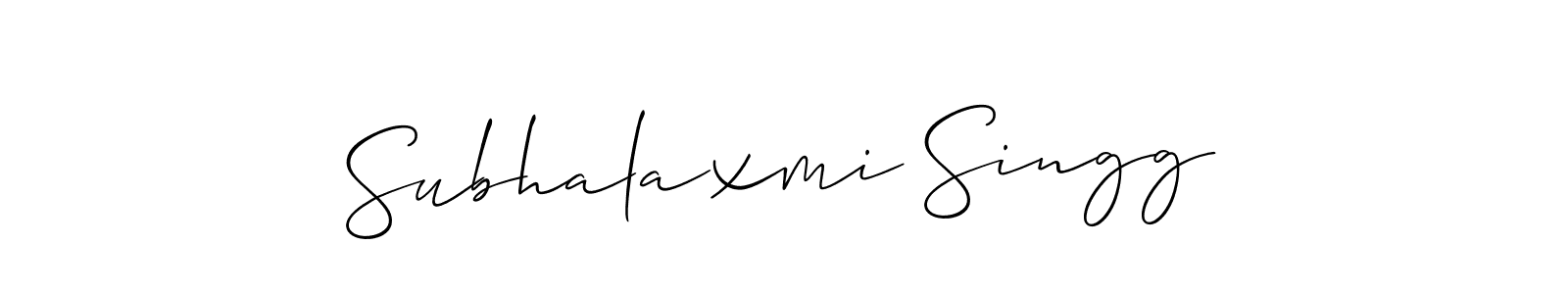 You should practise on your own different ways (Allison_Script) to write your name (Subhalaxmi Singg) in signature. don't let someone else do it for you. Subhalaxmi Singg signature style 2 images and pictures png
