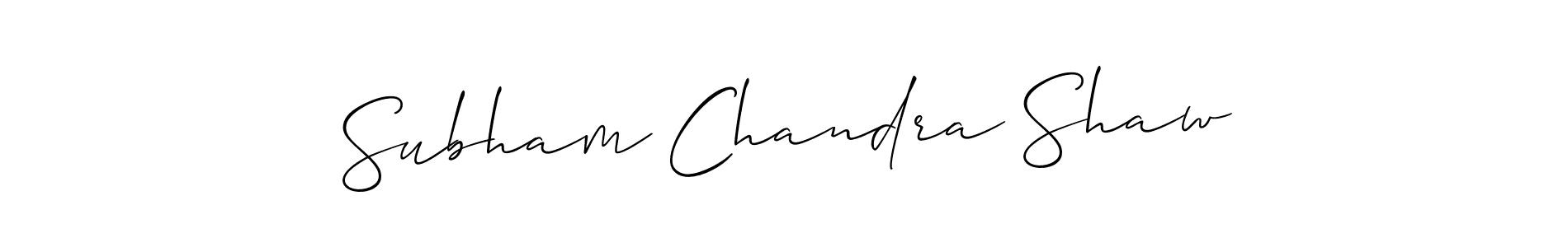 Make a beautiful signature design for name Subham Chandra Shaw. With this signature (Allison_Script) style, you can create a handwritten signature for free. Subham Chandra Shaw signature style 2 images and pictures png