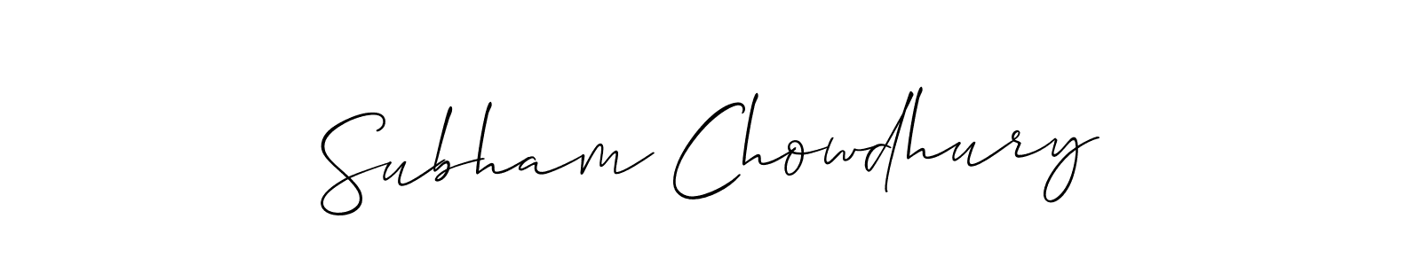 Subham Chowdhury stylish signature style. Best Handwritten Sign (Allison_Script) for my name. Handwritten Signature Collection Ideas for my name Subham Chowdhury. Subham Chowdhury signature style 2 images and pictures png