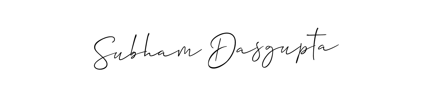 How to make Subham Dasgupta signature? Allison_Script is a professional autograph style. Create handwritten signature for Subham Dasgupta name. Subham Dasgupta signature style 2 images and pictures png