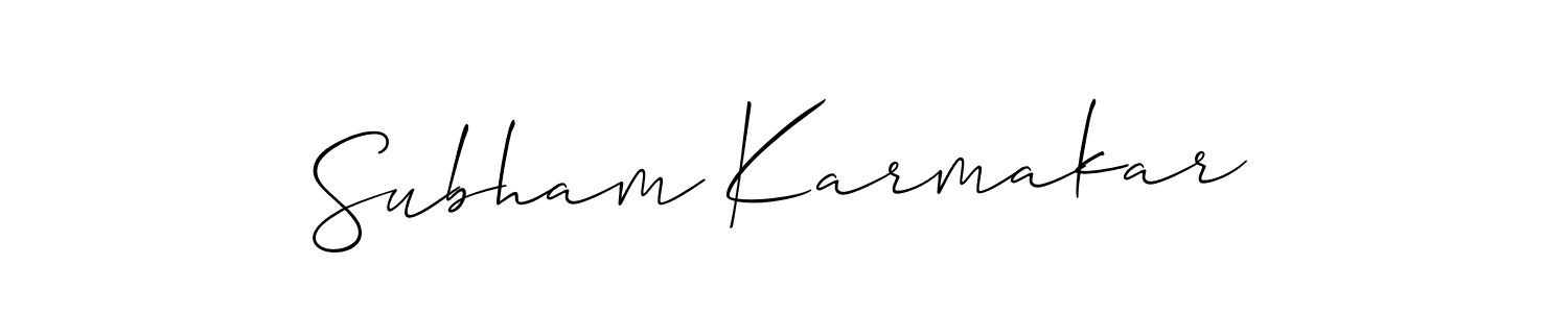 This is the best signature style for the Subham Karmakar name. Also you like these signature font (Allison_Script). Mix name signature. Subham Karmakar signature style 2 images and pictures png