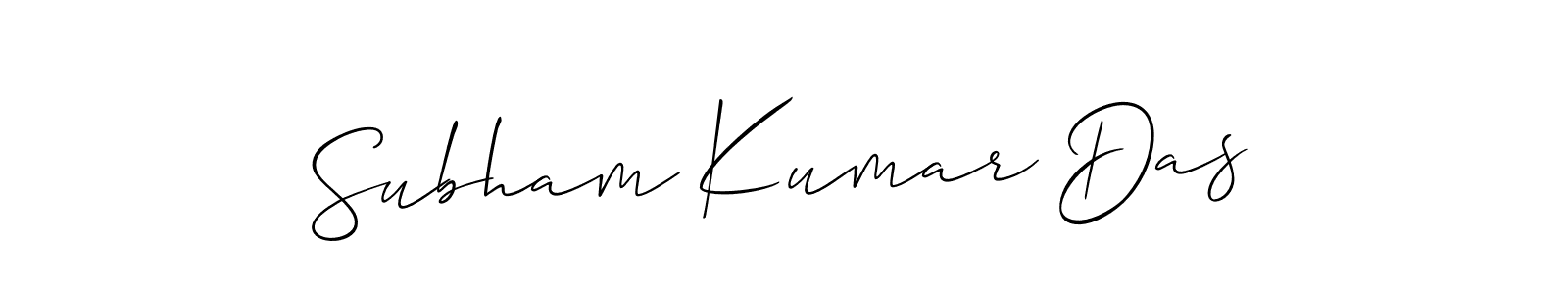 Design your own signature with our free online signature maker. With this signature software, you can create a handwritten (Allison_Script) signature for name Subham Kumar Das. Subham Kumar Das signature style 2 images and pictures png