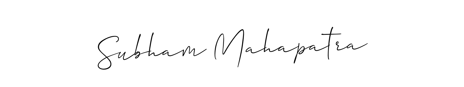 How to Draw Subham Mahapatra signature style? Allison_Script is a latest design signature styles for name Subham Mahapatra. Subham Mahapatra signature style 2 images and pictures png