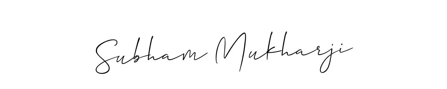 How to Draw Subham Mukharji signature style? Allison_Script is a latest design signature styles for name Subham Mukharji. Subham Mukharji signature style 2 images and pictures png
