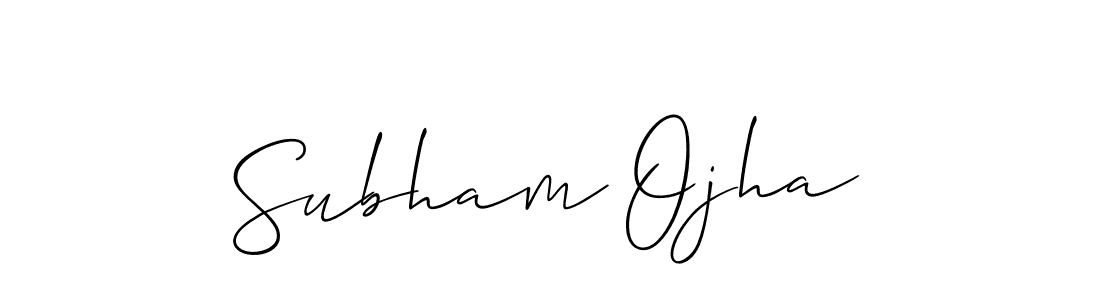 How to make Subham Ojha signature? Allison_Script is a professional autograph style. Create handwritten signature for Subham Ojha name. Subham Ojha signature style 2 images and pictures png