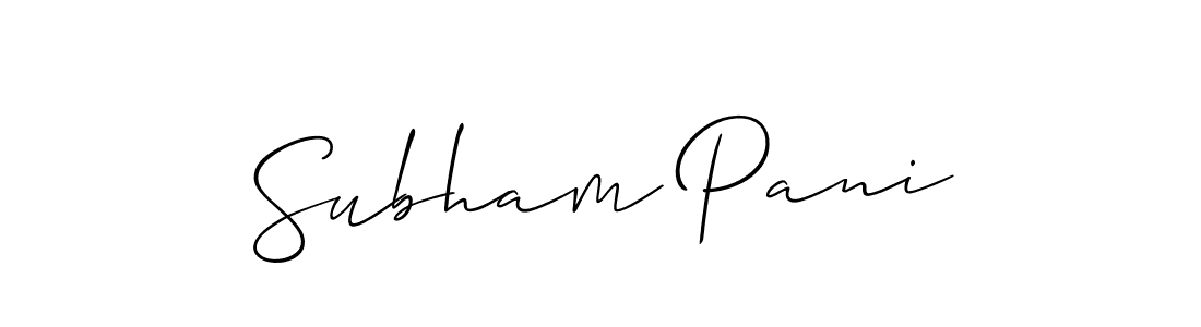 Design your own signature with our free online signature maker. With this signature software, you can create a handwritten (Allison_Script) signature for name Subham Pani. Subham Pani signature style 2 images and pictures png