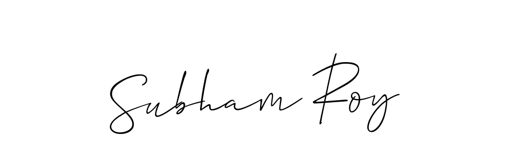 Make a beautiful signature design for name Subham Roy. With this signature (Allison_Script) style, you can create a handwritten signature for free. Subham Roy signature style 2 images and pictures png