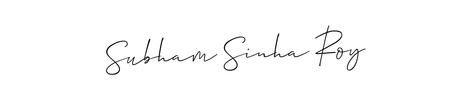 How to make Subham Sinha Roy signature? Allison_Script is a professional autograph style. Create handwritten signature for Subham Sinha Roy name. Subham Sinha Roy signature style 2 images and pictures png