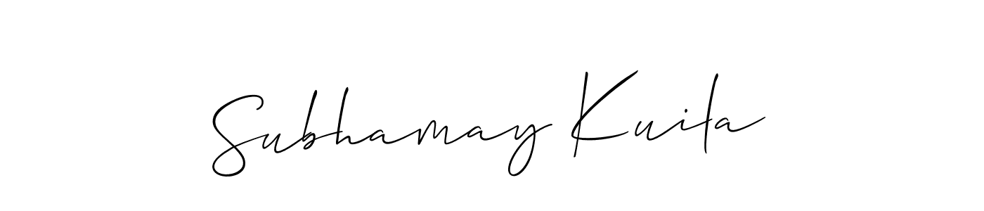Create a beautiful signature design for name Subhamay Kuila. With this signature (Allison_Script) fonts, you can make a handwritten signature for free. Subhamay Kuila signature style 2 images and pictures png