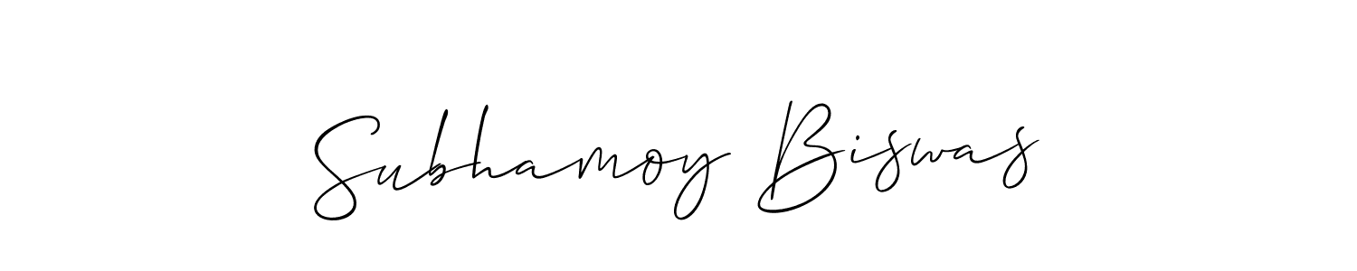 Design your own signature with our free online signature maker. With this signature software, you can create a handwritten (Allison_Script) signature for name Subhamoy Biswas. Subhamoy Biswas signature style 2 images and pictures png