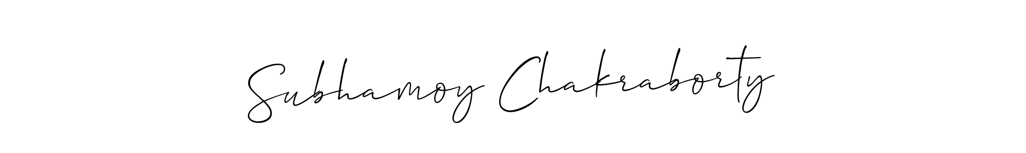 Subhamoy Chakraborty stylish signature style. Best Handwritten Sign (Allison_Script) for my name. Handwritten Signature Collection Ideas for my name Subhamoy Chakraborty. Subhamoy Chakraborty signature style 2 images and pictures png