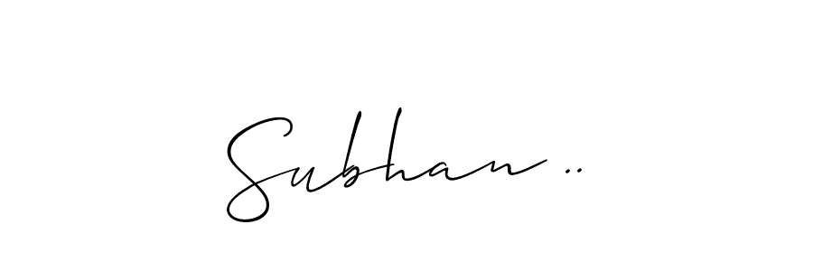 Similarly Allison_Script is the best handwritten signature design. Signature creator online .You can use it as an online autograph creator for name Subhan ... Subhan .. signature style 2 images and pictures png