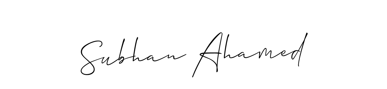 Make a beautiful signature design for name Subhan Ahamed. Use this online signature maker to create a handwritten signature for free. Subhan Ahamed signature style 2 images and pictures png