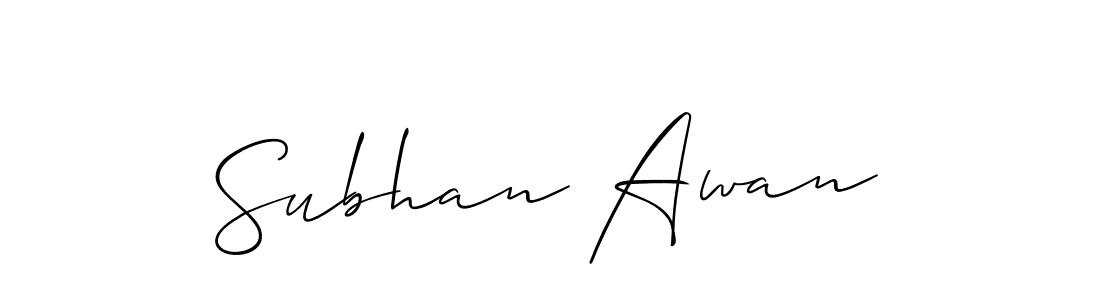 How to Draw Subhan Awan signature style? Allison_Script is a latest design signature styles for name Subhan Awan. Subhan Awan signature style 2 images and pictures png