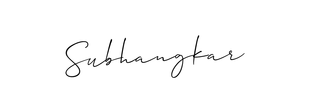 Also we have Subhangkar name is the best signature style. Create professional handwritten signature collection using Allison_Script autograph style. Subhangkar signature style 2 images and pictures png