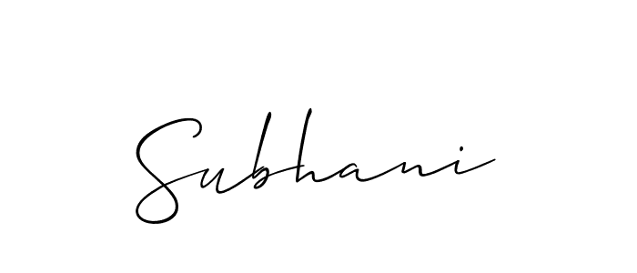 How to make Subhani name signature. Use Allison_Script style for creating short signs online. This is the latest handwritten sign. Subhani signature style 2 images and pictures png