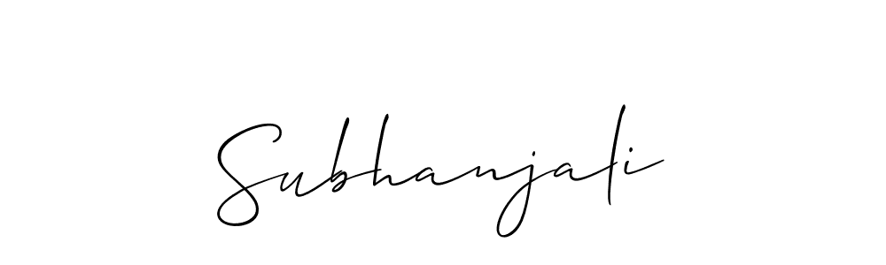 Also we have Subhanjali name is the best signature style. Create professional handwritten signature collection using Allison_Script autograph style. Subhanjali signature style 2 images and pictures png