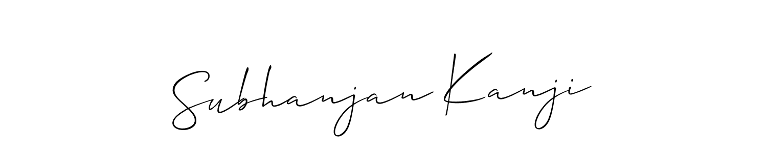 Create a beautiful signature design for name Subhanjan Kanji. With this signature (Allison_Script) fonts, you can make a handwritten signature for free. Subhanjan Kanji signature style 2 images and pictures png