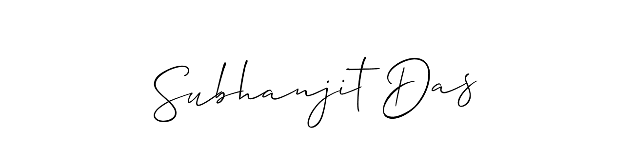 This is the best signature style for the Subhanjit Das name. Also you like these signature font (Allison_Script). Mix name signature. Subhanjit Das signature style 2 images and pictures png