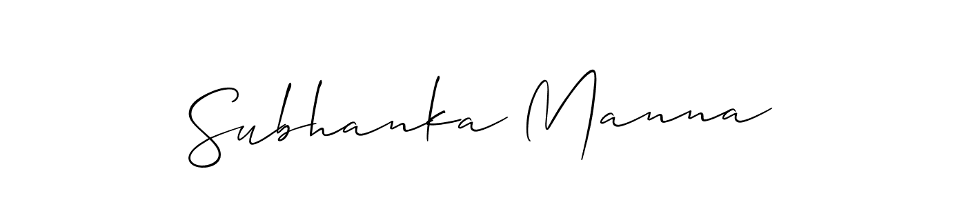 How to Draw Subhanka Manna signature style? Allison_Script is a latest design signature styles for name Subhanka Manna. Subhanka Manna signature style 2 images and pictures png