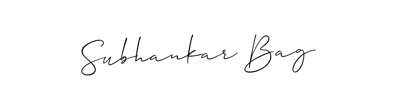 The best way (Allison_Script) to make a short signature is to pick only two or three words in your name. The name Subhankar Bag include a total of six letters. For converting this name. Subhankar Bag signature style 2 images and pictures png