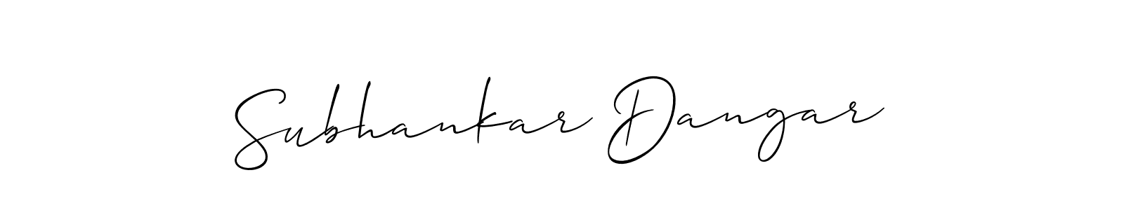 It looks lik you need a new signature style for name Subhankar Dangar. Design unique handwritten (Allison_Script) signature with our free signature maker in just a few clicks. Subhankar Dangar signature style 2 images and pictures png