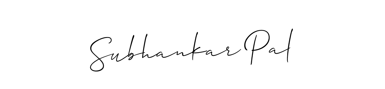 Use a signature maker to create a handwritten signature online. With this signature software, you can design (Allison_Script) your own signature for name Subhankar Pal. Subhankar Pal signature style 2 images and pictures png