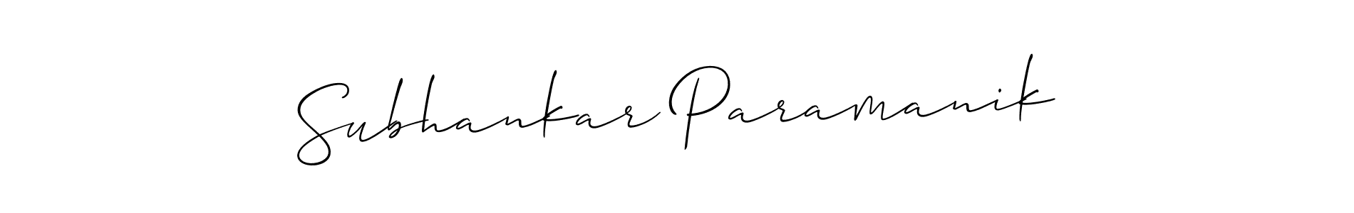 The best way (Allison_Script) to make a short signature is to pick only two or three words in your name. The name Subhankar Paramanik include a total of six letters. For converting this name. Subhankar Paramanik signature style 2 images and pictures png